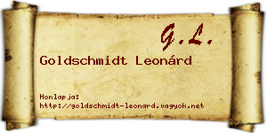 Goldschmidt Leonárd névjegykártya