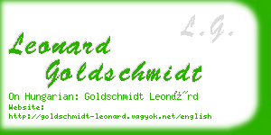 leonard goldschmidt business card